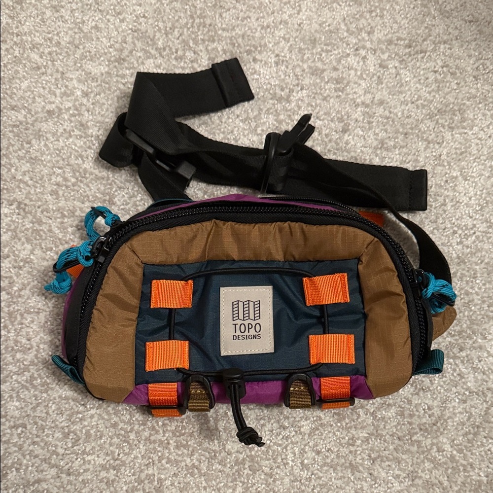 Topo Designs Brown and Orange Belt Bag